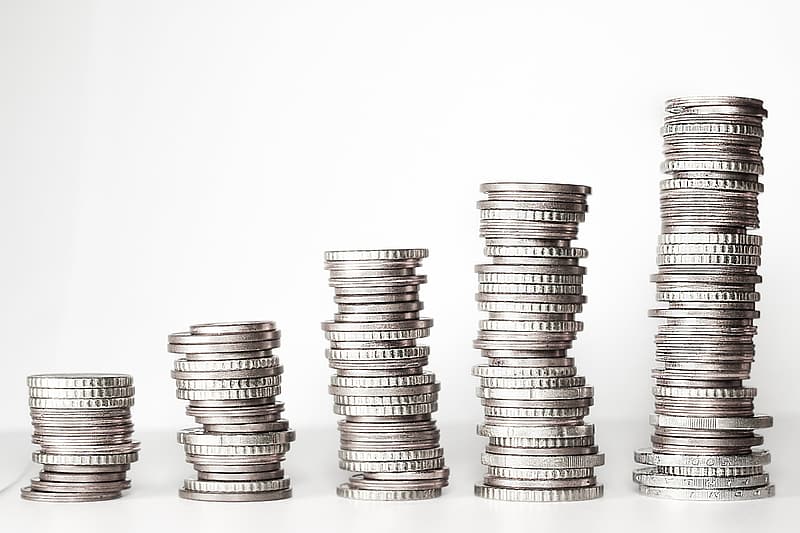 five-piles-of-silver-colored-coin