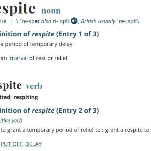 respite